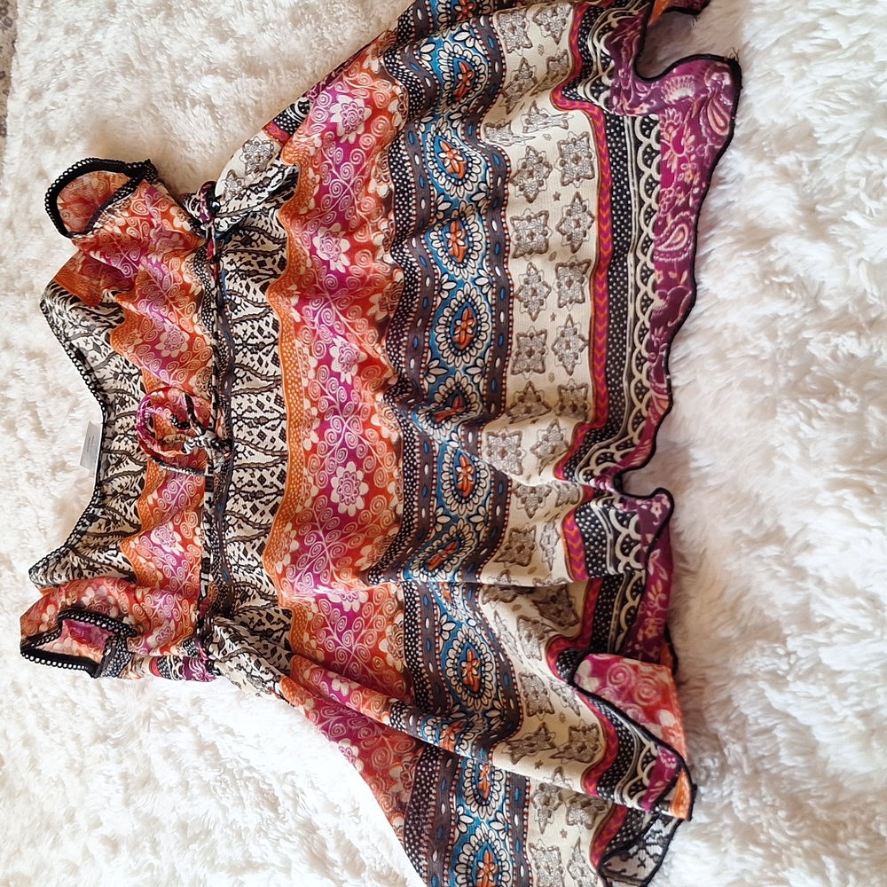 Pre-owned adorable Fashon Bug Blouse w/ tie in back M - Picture 2 of 11